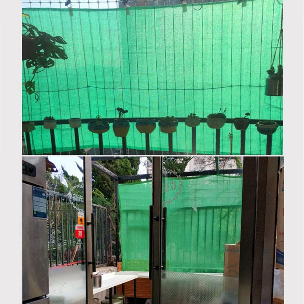 Malla verde con bloqueo UV para uso en exteriores, tela de sombra de jardín con ojales, ideal para patio, balcón y patio trasero