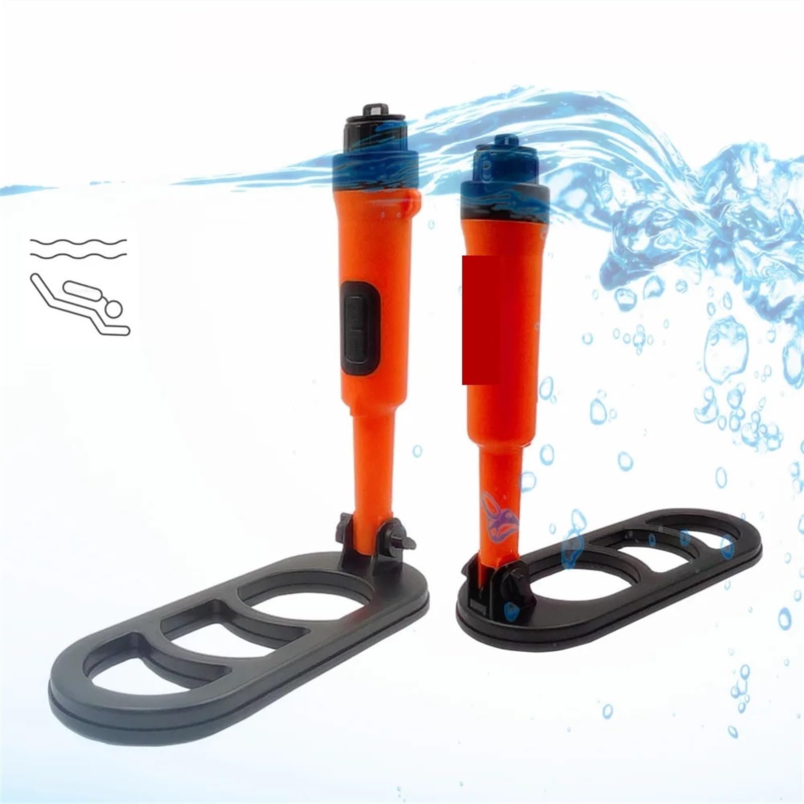 Wasserdichter Metalldetektor Klappversion Pulsspule Unterwasserpulsscan Pinpointer Erkennung zur Goldsuche