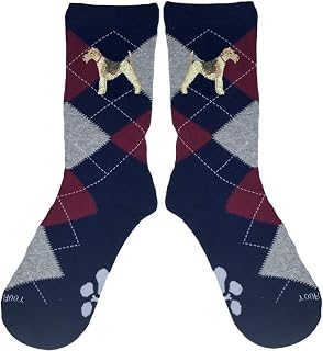 YourBreed Clothing Company Embroidered Unisex Argyle Socks - Comfortable and Fashionable Socks for Men and Women