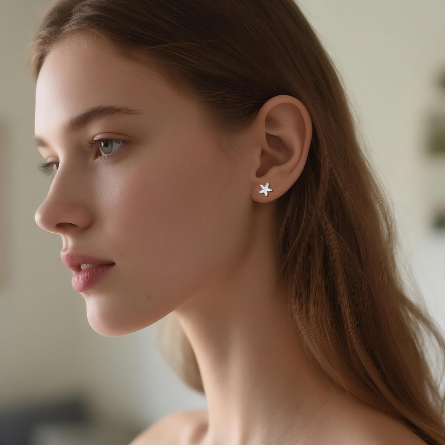 Luna Moth/Cherry Blossom/Orchid Earrings Sterling Silver Flat Back Earrings Jewelry Gifts for Women