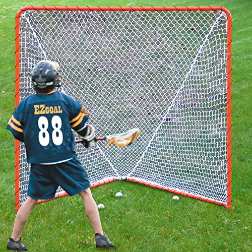 EZGoal Lacrosse Folding Goal, 6 x 6-Feet, Orange (Renewed) - Thumbnail 3