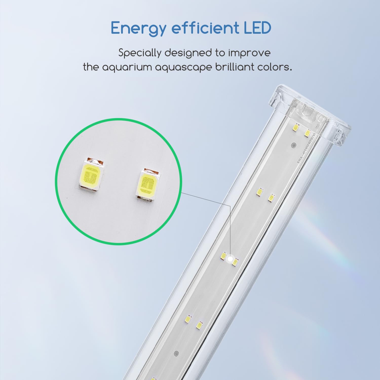 Luce LED Per Acquario Nobleza - Lampada Sottile Impermeabile 6W, 23cm, Bianco - Foto 5