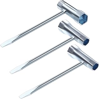 3 Pack Chainsaw Wrench Scrench Tool Replacement, 13 by 19 mm Chainsaw Wrench Scrench T Wrench Spanner Tool Remover for Saws Chains Nuts Combination Screwdriver and Wrench Mix Multi Tool