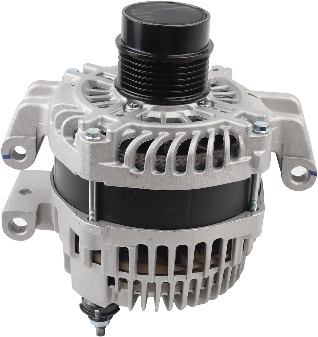 Alternator 160A 12V 6-Groove Decoupler Pulley Compatible with 2014-2019 Jeep Cherokee,Compass Renegade,Chrysler 200,Ram ProMaster City,Fiat 500X,2.4L,Replace 56029624AB 11554N