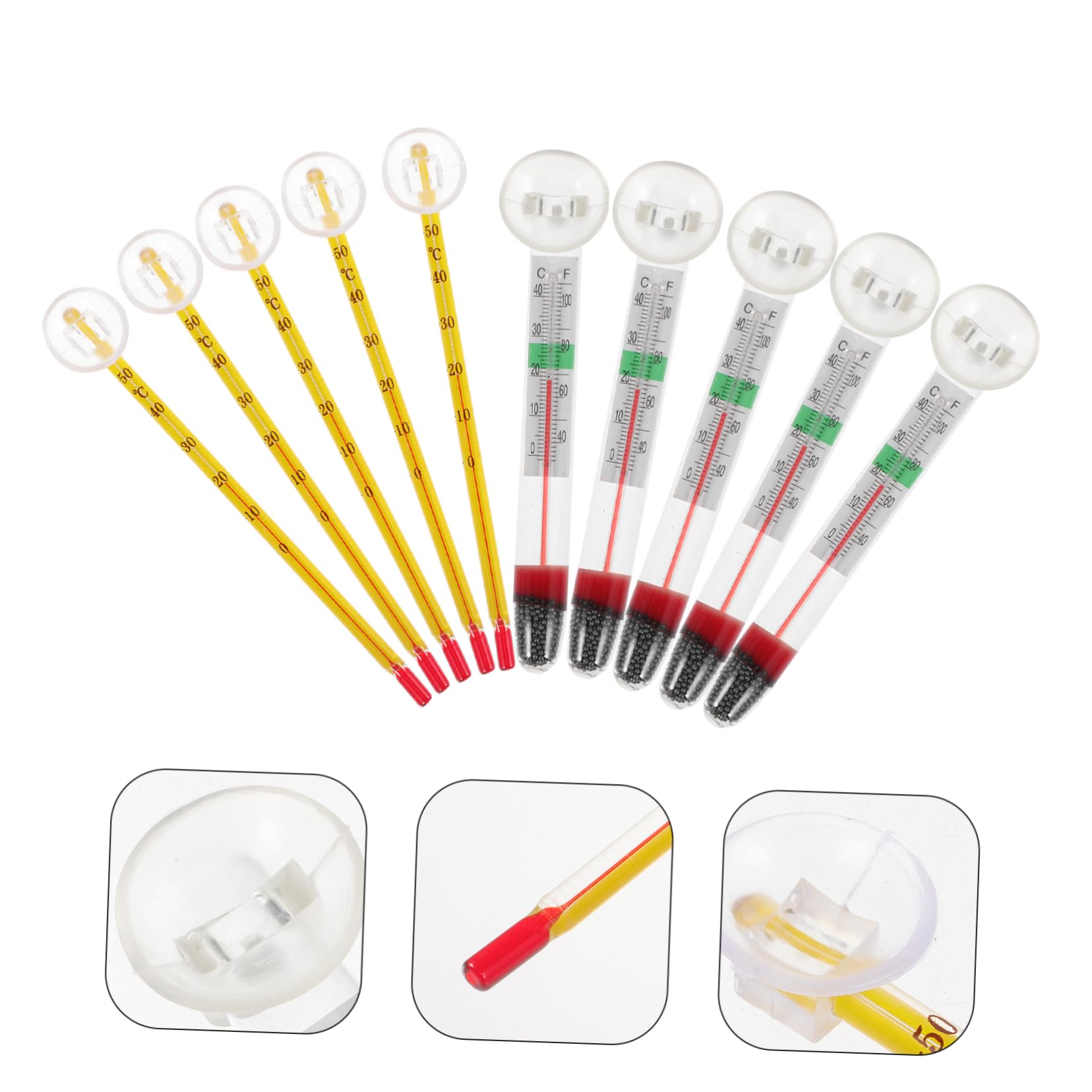 UPKOCH 2 Set Termometro Per Acquari Temperatura Acquario Termometri Digitali Accessori Per Acquari Di Tartarughe Termometro Per Serbatoio Di Pesce Bicchiere 10 Pezzi*2