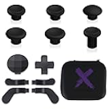 eXtremeRate 13 in 1 Component Pack Kit for Xbox Elite Series 2 Controller, 6 Metal Thumbsticks & Adjustment Tool, 2 D-Pads, 4 Paddles for Xbox Elite Series 2 Core Controller - Metallic Black