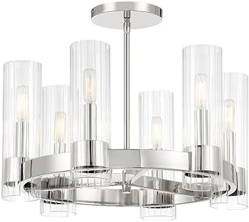 Minka Lavery 3895-77 Vernon Place Clear Ribbed Glass Chandelier, 6