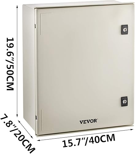 Miniatura 8 de VEVOR Caja de fibra de vidrio 19.7 x 15.7 x 7.9 Caja de recinto eléctrico NEMA 3X Caja de caja de equipo electrónico IP65 Resistente a la intemperie