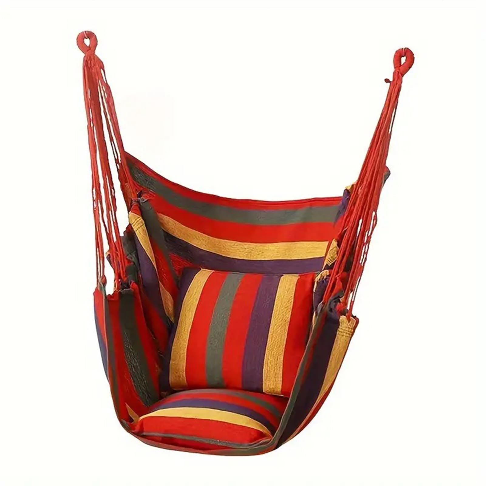 Hamaca de relajación sensorial a rayas para aliviar estrés en salón y dormitorio