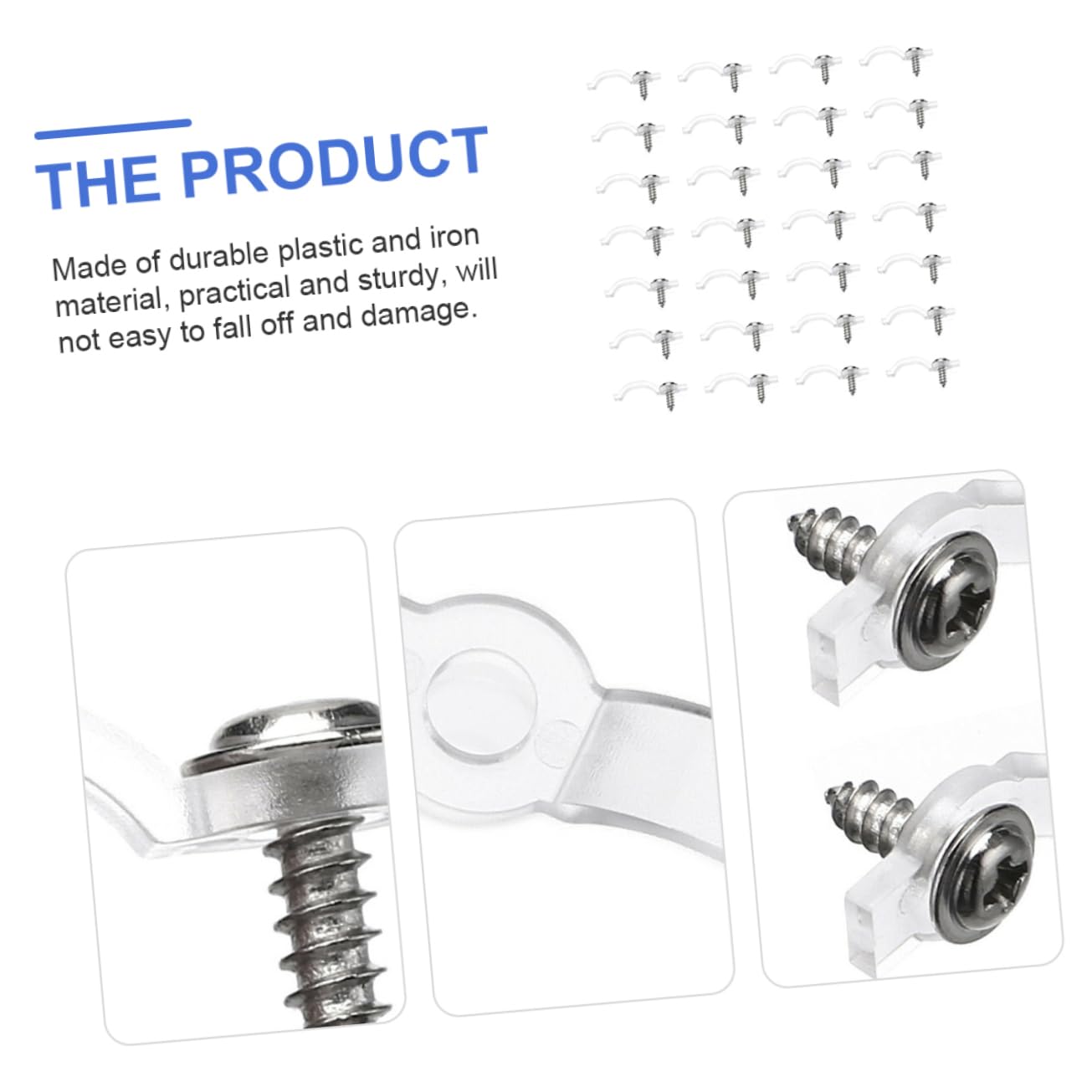 NULYLU Led String Light Clip 100pcs Light Strip Fastener Sturdy Easy to Install Suitable for Home Super Mall Party Daily Use