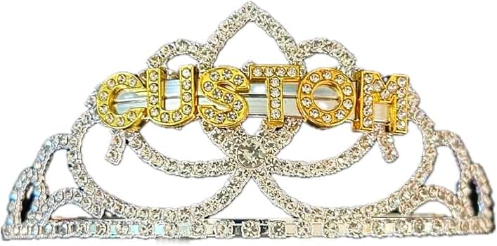 ✧tiara✧様 Amazon.com: NaughtyBrit small sized Custom Text Tiara | Custom