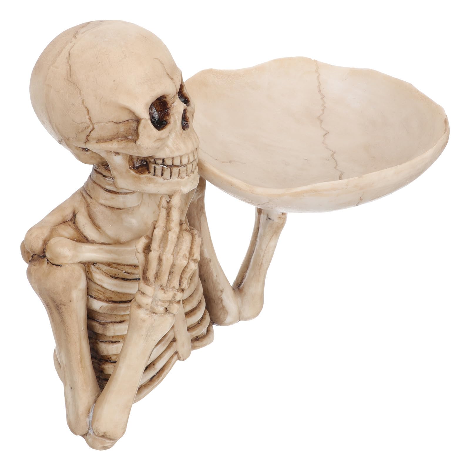Alipis Ciotola Teschio in Resina, Ornamento per Casa Halloween
