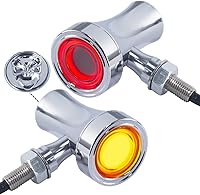Vista 22 de FATECIM 2X Luces Traseras LED Tipo Bala para Motocicleta, Señales de Giro, Luces de Marcha y Freno, Indicadores Intermitentes Traseros de Servicio