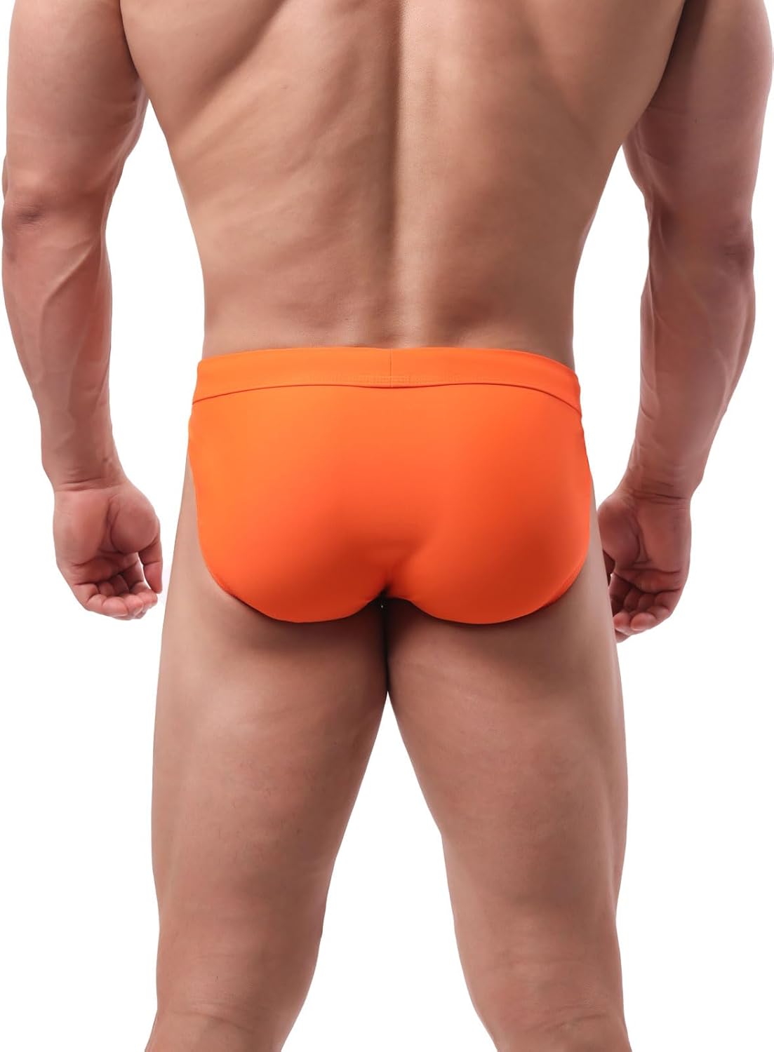 Summer Code Men's Swim Briefs Solid Bikini Padded Swimsuit Low Waist Swimwear with Adjustable Strings - Image 5