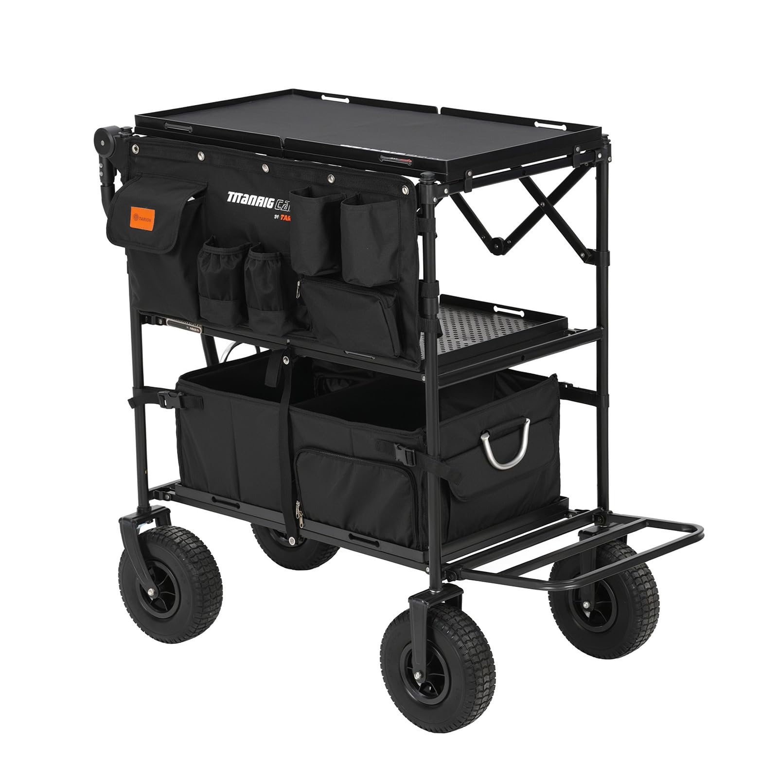 Amazon.com : Bundle-3 Items Setup: TARION Foldable Rolling Cart