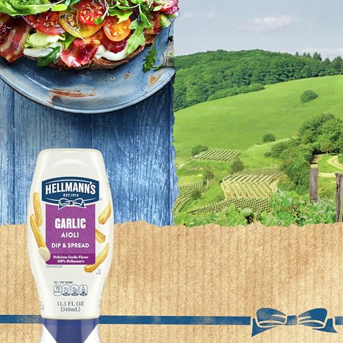 Hellmann's Garlic Dip & Spread Garlic Aioli for French Fries, Sandwiches, Burgers & More Made With 100% Certified Vegan Ingredients 11.5 oz (Pack of 2) - image 9
