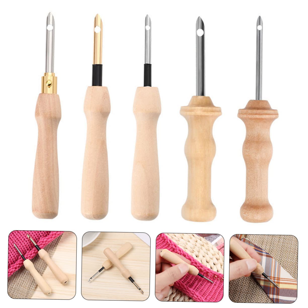STOBOK 15stücke Punch Nadeln Handwerkliche Sticknadeln Für Stickerei Geeignet Für Stoffe Für Kreative Projekte Und Freizeitgestaltung