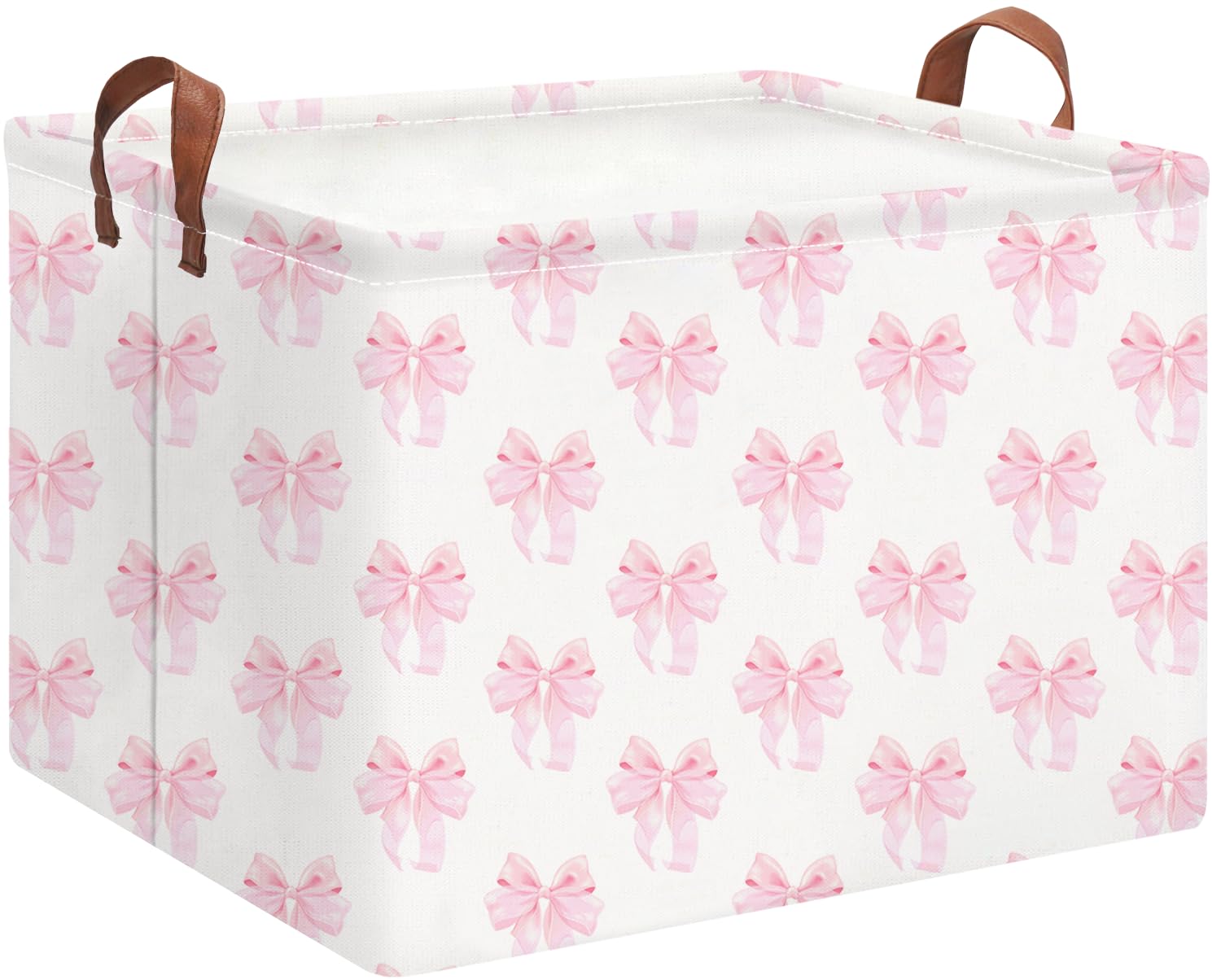 Rectangle Storage Basket,Collapsible Storage Bin,Books Box,Gift Basket(Shimmer Bowknot)