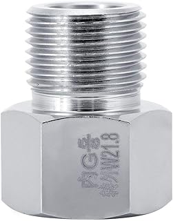 CO2 Regulator Fish Tank Equipment CO2 Cylinder Adapter Connector Converter for Aquarium 4 Sizes (Female G5/8 to Male W21.8)