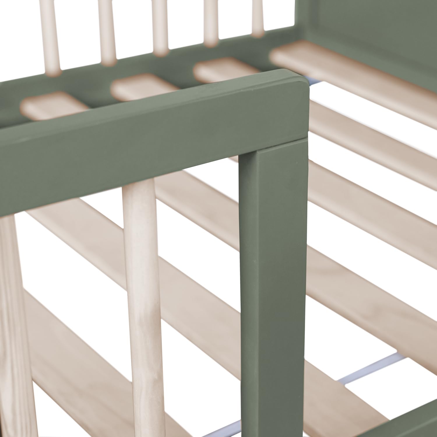 Happy Garden Letto per Bambini Adam, Dimensioni 190x90cm, con Rete a doghe - Struttura in Legno Verde, Facile da Montare - Ideale per Creare Una cameretta per Bambini Colorata e Accogliente.