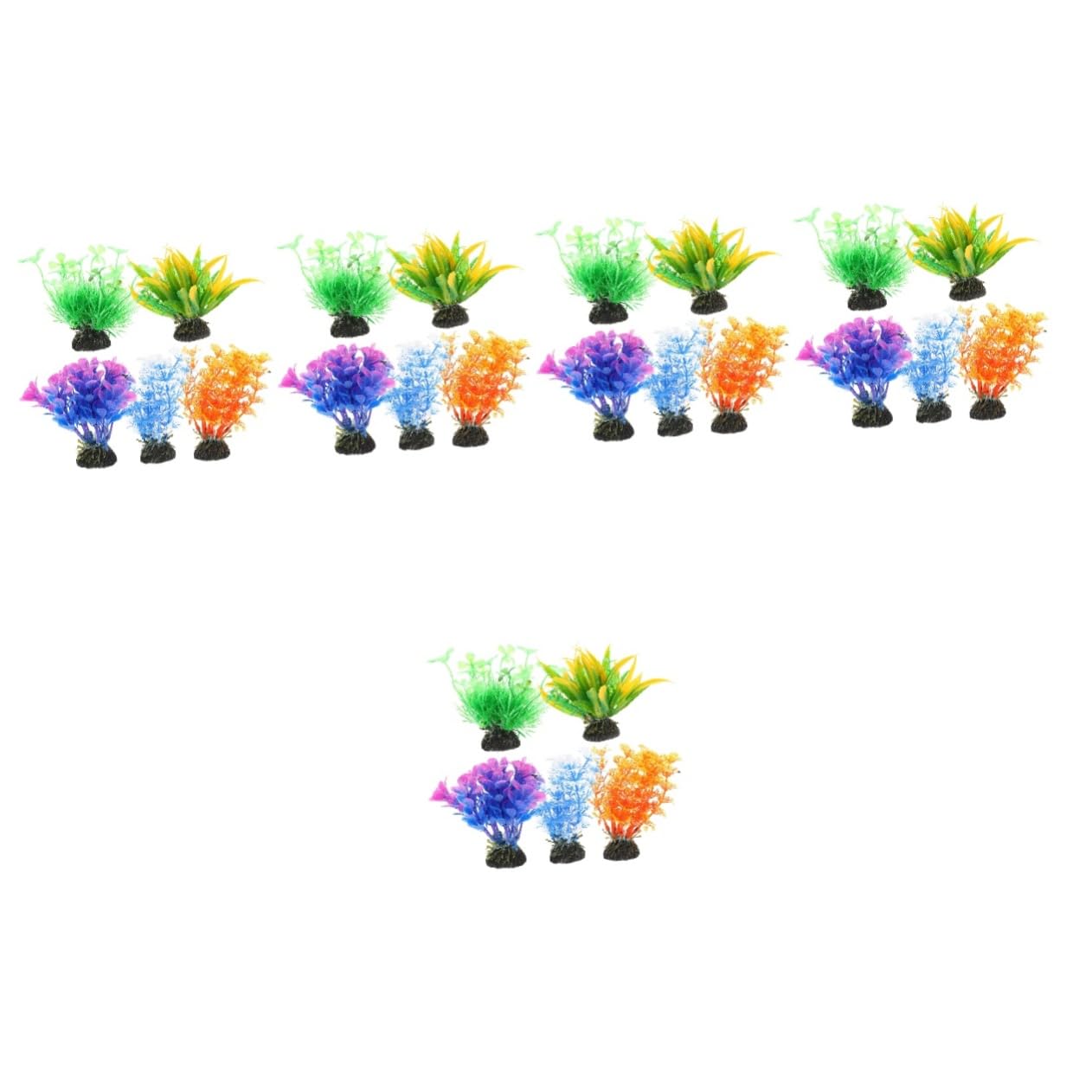 Zerodeko 5 Set Piante Acquatiche per Acquari UV Impianti Galleggiante Decorazioni per Acquari Impostore Pianta Stagno Potere Piante Paesaggistiche per Acquari Plastica 5 Pezzi * 5