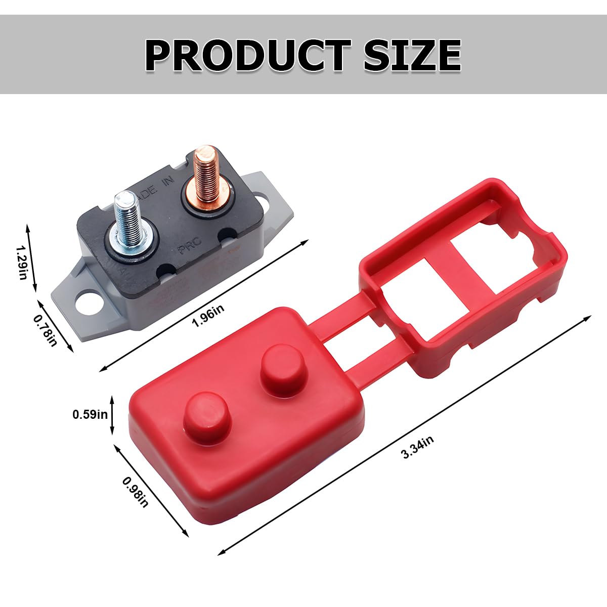 Osilly 2 Pack 10 Amp Auto-Reset Circuit Breakers for 12V-48V DC — Amazon image 2