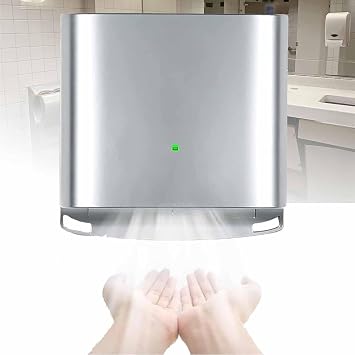 Hand Dryers for Bathrooms Commercial, Electric Hand Dryer Touchless, Extra Quiet Low Noise Hand for Household, Kitchen, Bathroom,800W Silver