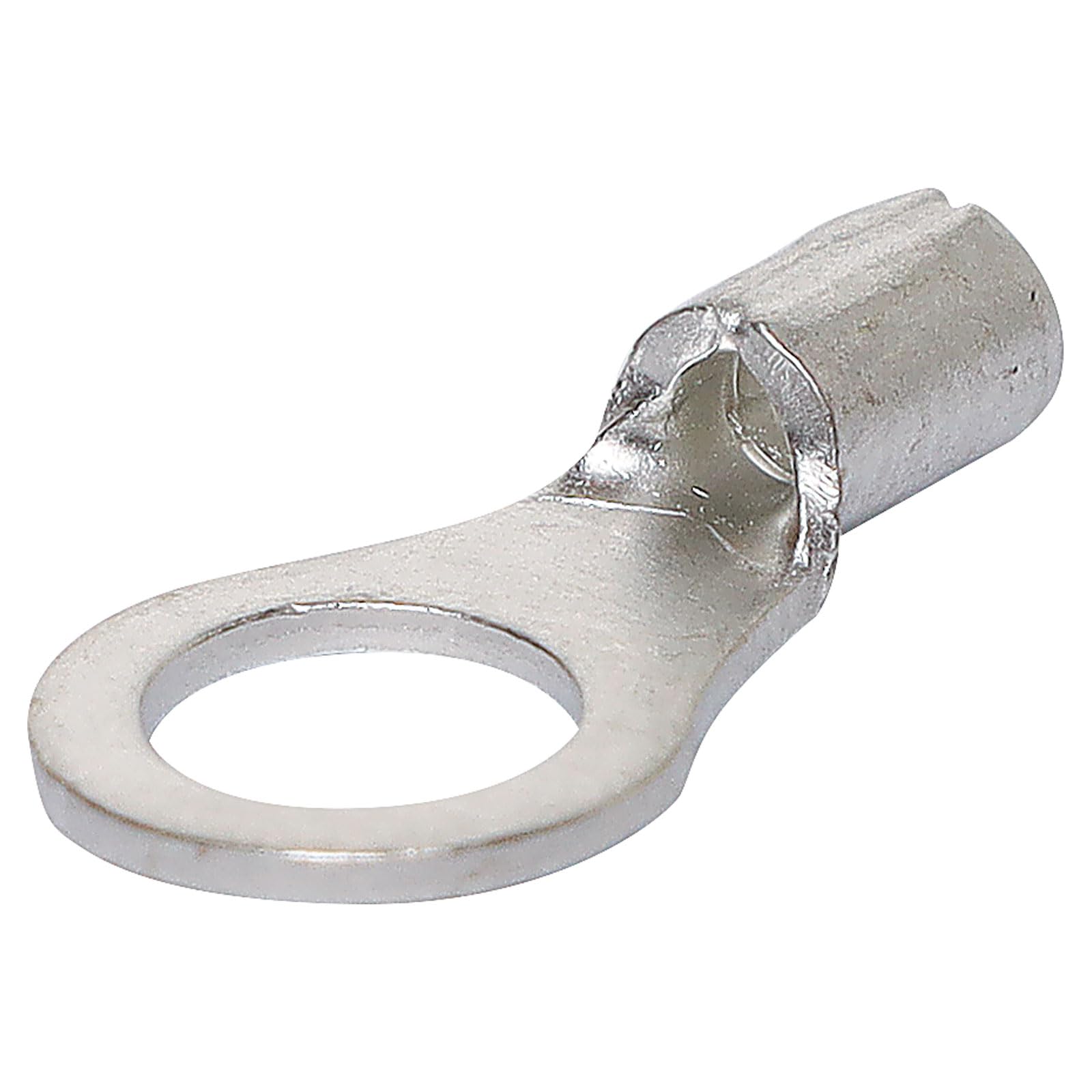 UKCable-Ties Open End Terminal Cable Size 10mm² Stude Hole 8mm Copper Ring Terminals Connector for Battery Earth Cables - Pack of 5
