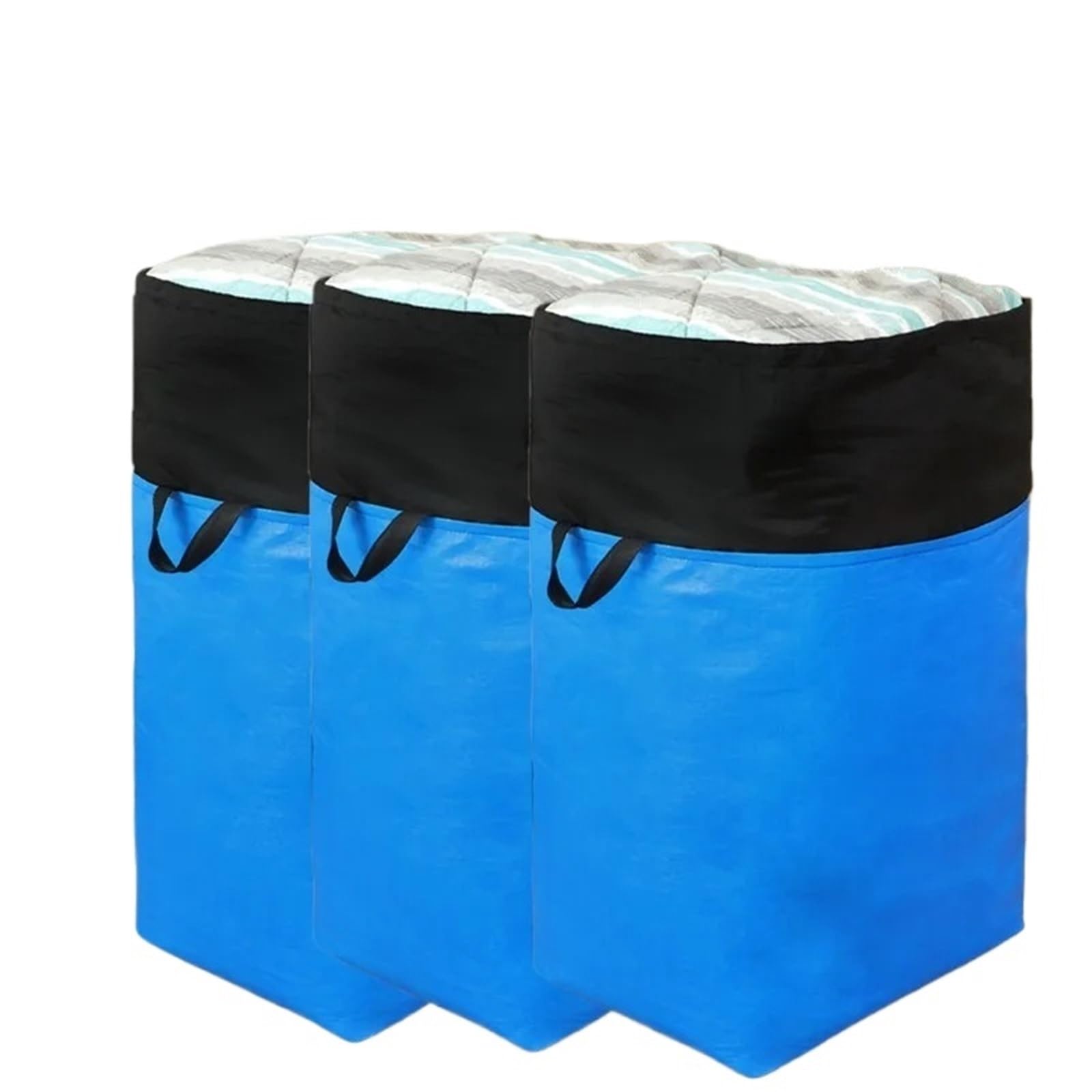 KIFSDLF Extra Large Capacity Thickened Waterproof Dustproof Bag For Quilt Storage Moving Packing Dormitory Organizing([pack of 3] blue extra large)