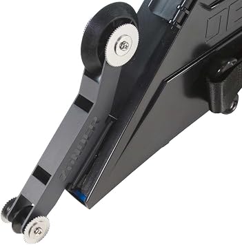 DELKOtools ZUNDER Drywall Banjo Taping Tool with Reversible Inside Corner Roller Wheel - Dual Right/Left Hand Operation