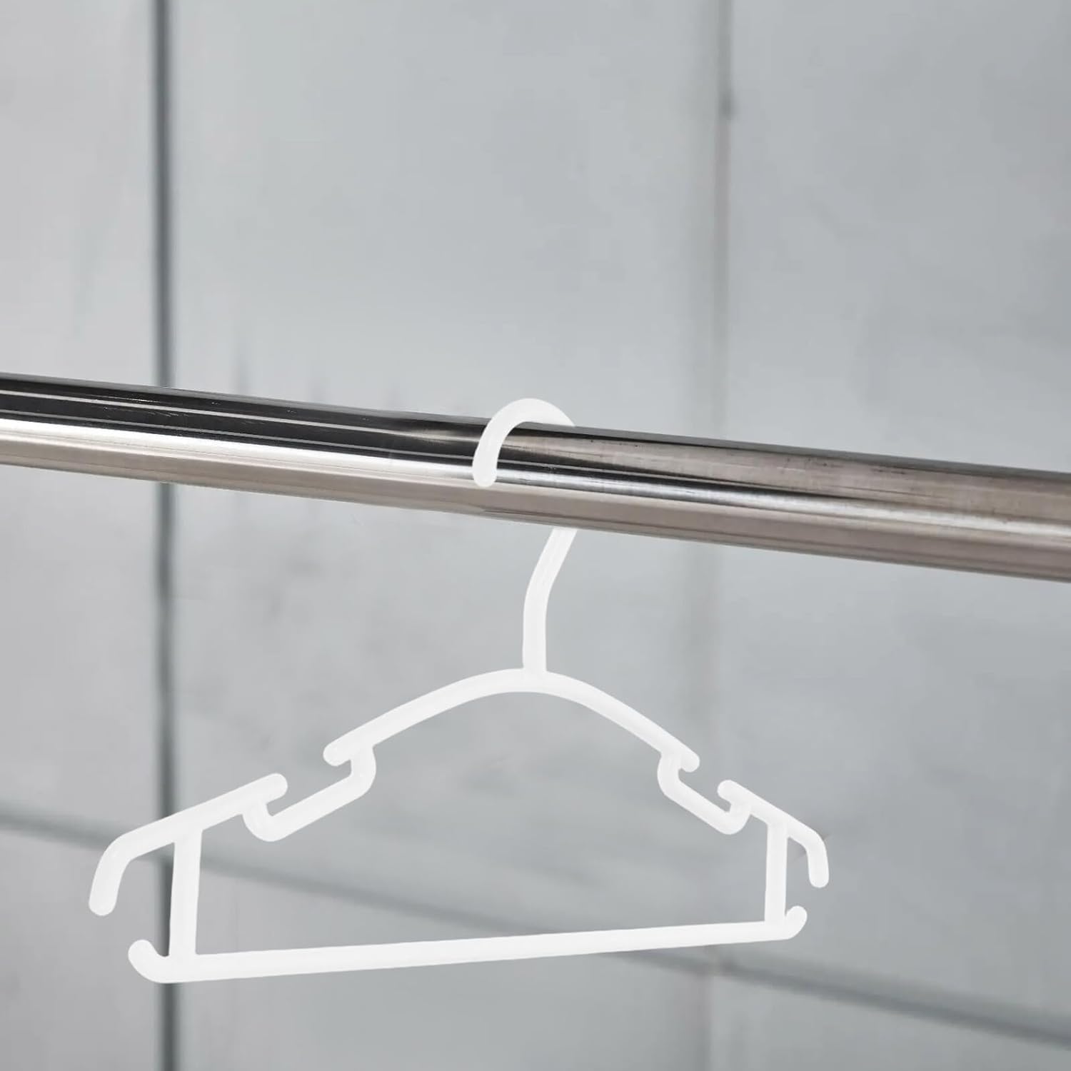 40pcs Clothes Hangers for Newborn, Thickened Non-Slip Plastic Mini Hangers, White Childrens Clothes Rack for Nursery and Closet Organization