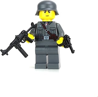 Battle Brick German WW2 MP40 Soldier Custom Minifigure