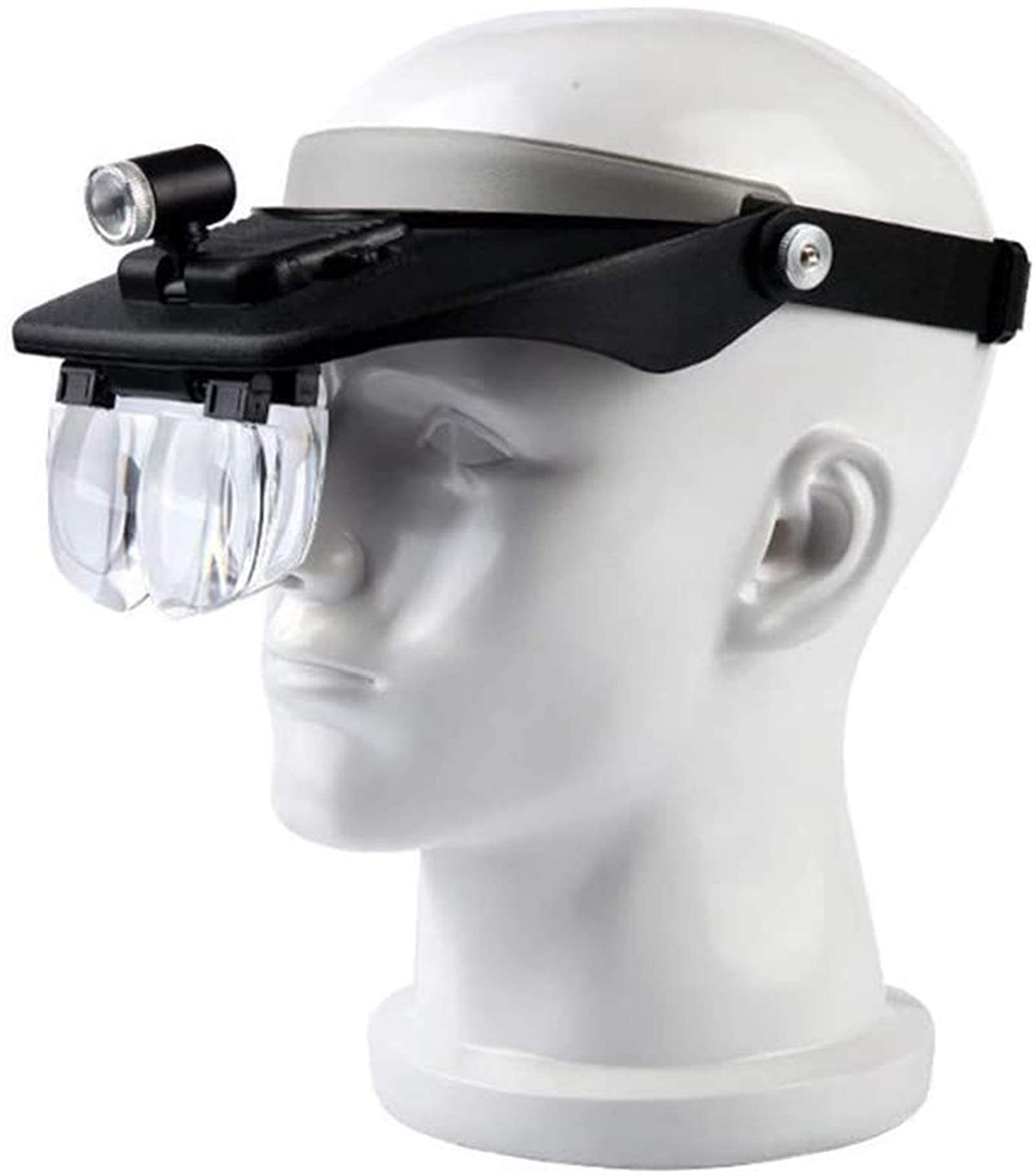 Lupa de Diadema, Gafas de Aumento iluminadas para la Cabeza, Lupa de Mano con luz LED, Lupa de Diadema iluminada Manos Libres de 1.2X a 3.5X con Lentes Desmontables, Diadema pa,