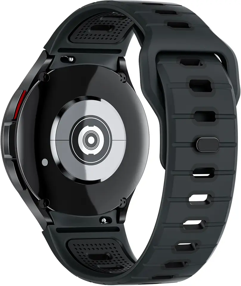 Pulseira de silicone resistente para Samsung Galaxy Watch 7 6 5 4 FE de 40 mm e 44 mm/Galaxy Watch 6 Classic de 47 mm e 43 mm/Watch 4 Classic de 46 mm e 42 mm para Samsung Watch 5 Pro de 45 mm