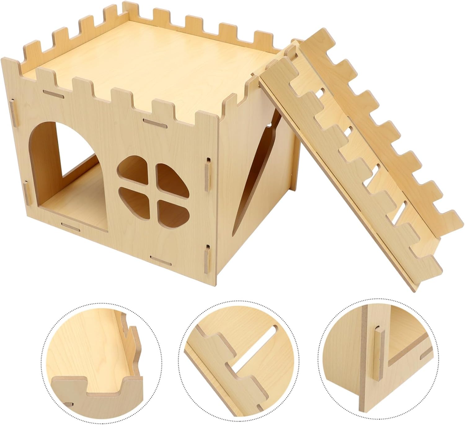 SUPVOX Detachable Habitat Bunny Castle Rabbit Houses Hideouts for Indoor Bunnies Easy Assembly Strong Load-Bearing