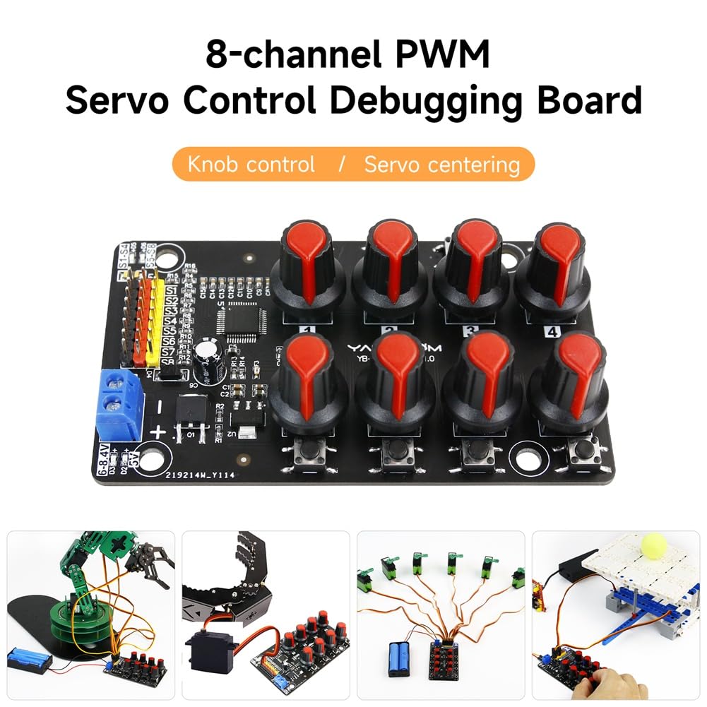 Servocontroller a Vie Braccio Robotico Scheda di Prova Manopola del Controller Sviluppo Pwm 8 Vie Scheda di Debug di Controllo Industriale