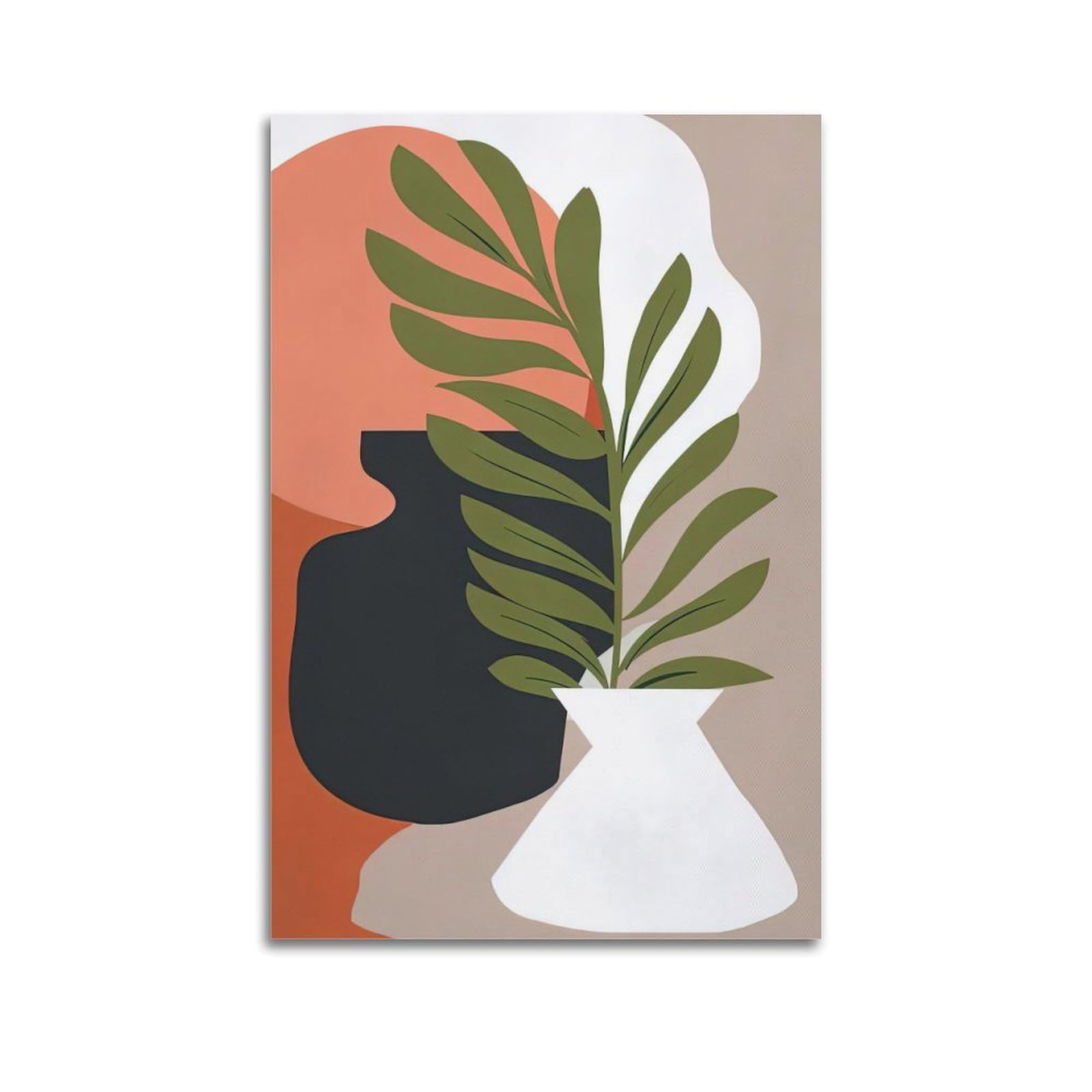 DLJGDS Plant Poster Illustration Grass Decorative Painting Canvas Wall Posters And Modern Family Bedroom Decor 24x36inch(60x90cm)