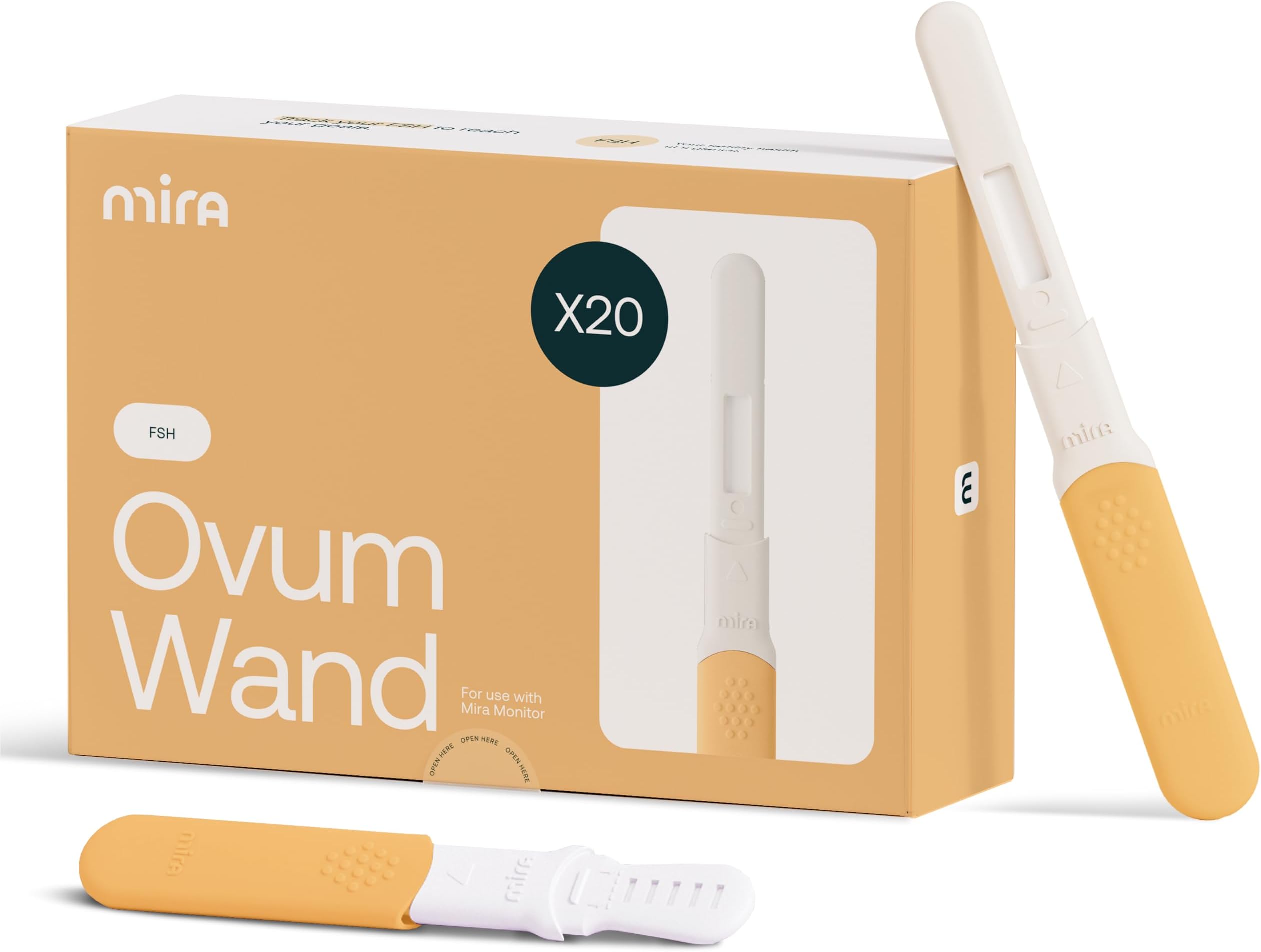 Mira Fertility Ovum Wands, Ovulation Test Strips for Women, Predict & Track Menopause at Home, Track FSH, Use with Digital Mira Fertility Monitor Kit + App, 20 Tests