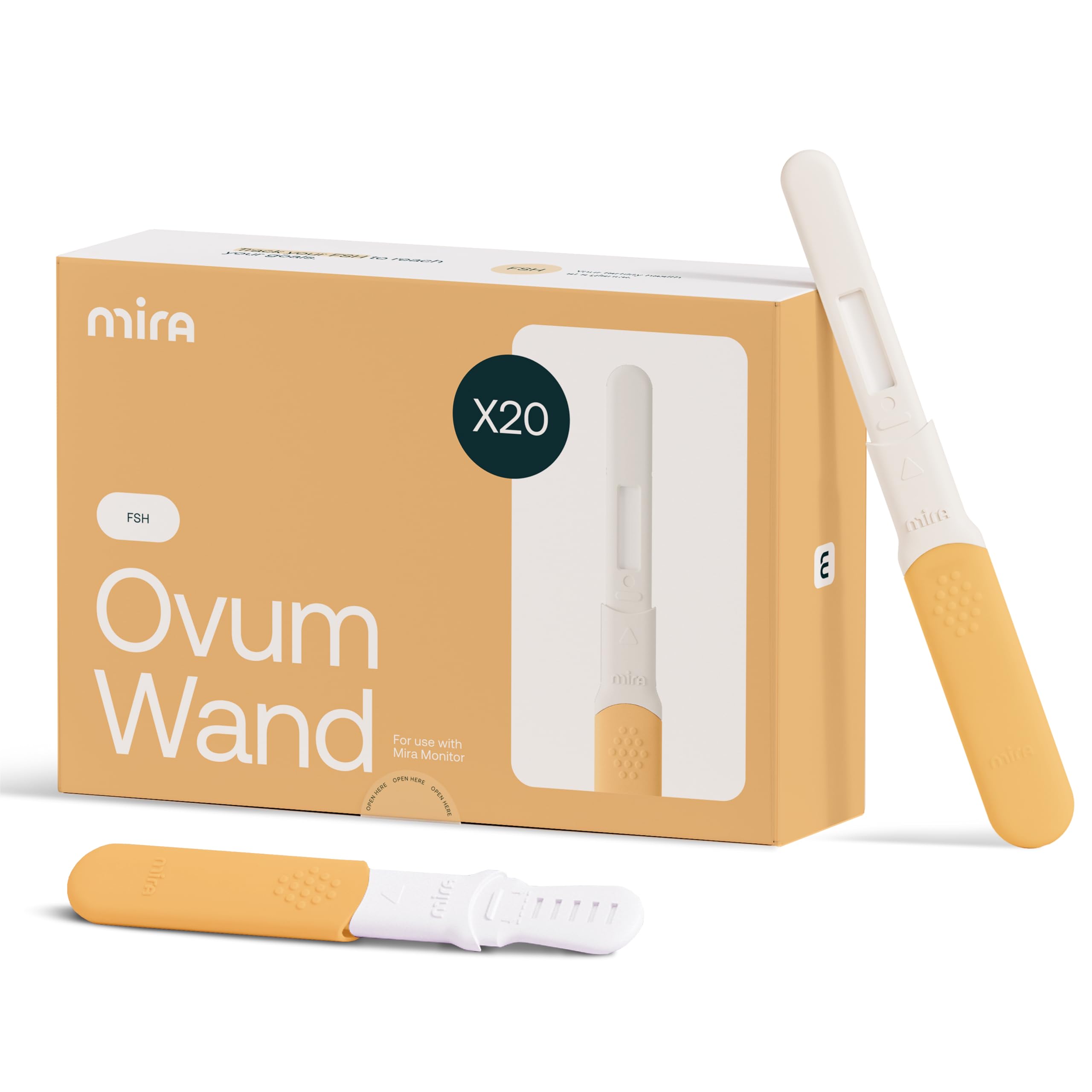 Mira Fertility Ovum Wands, Ovulation Test Strips for Women, Predict & Track Menopause at Home, Track FSH, Use with Digital Mira Fertility Monitor Kit + App, 20 Tests