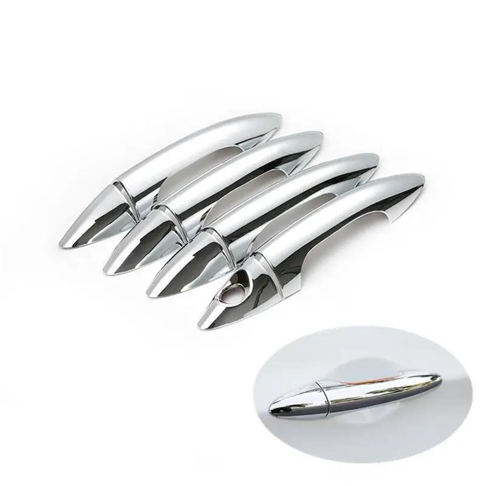 NOHEEU Car Accessories Door Handle Trim ABS Exterior Strip Cover Decorative for Hyundai for Accent 2010-2016