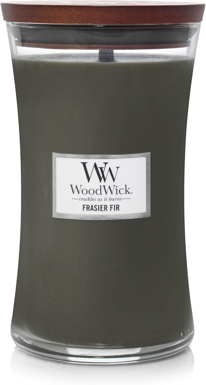 WoodWick Candle Frasier Fir Large Jar, Green, 21 Ounce Home & Kitchen