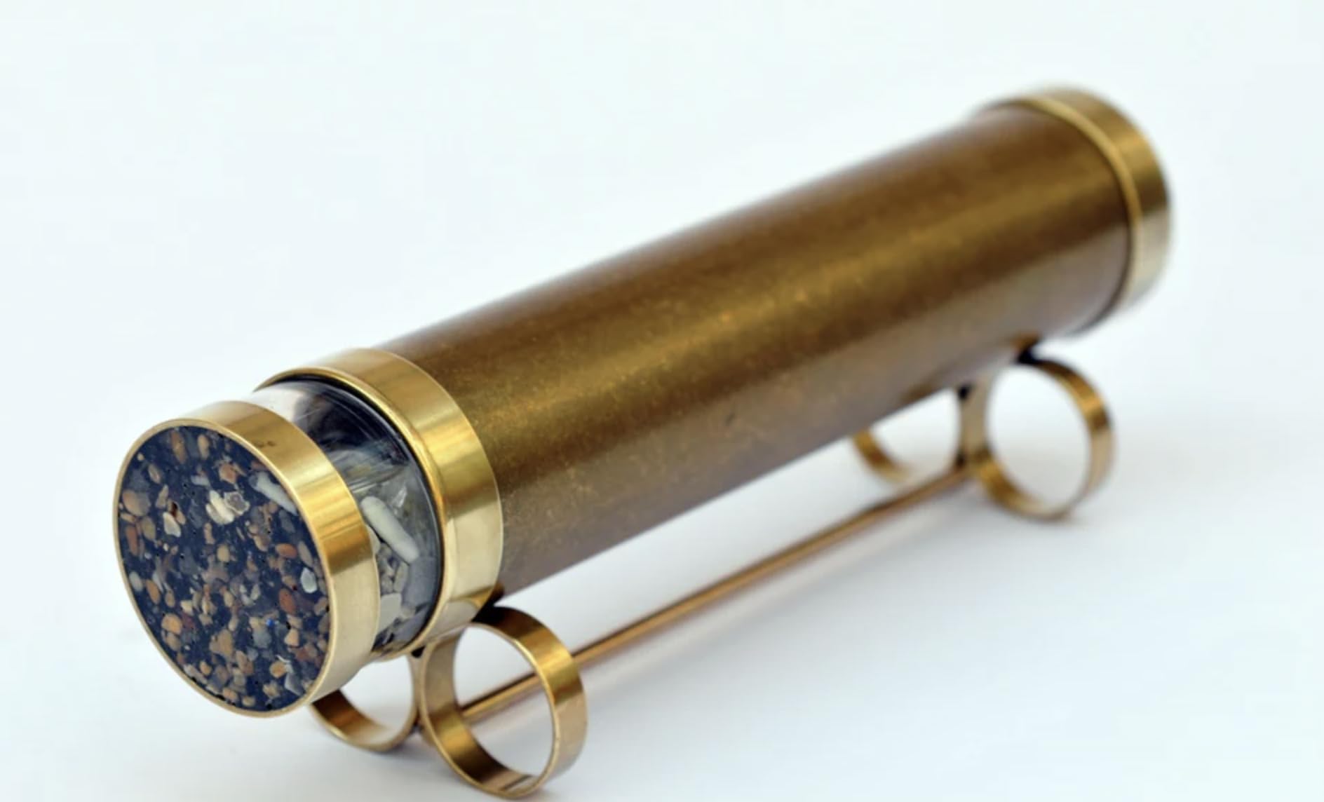 Kaléidoscope classique en laiton Seashells – Portée de qualité supérieure faite à la main en Israël par Roy Cohen, adulte à collectionner de 14 ans et plus