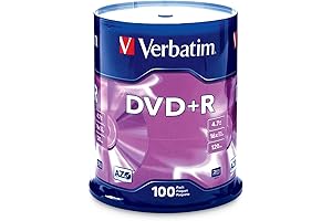 Verbatim DVD+R Blank Disc For Flawless Data Storage And Archiving - 100 Pack