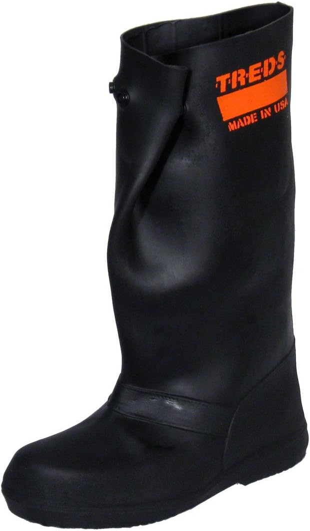 Treds Super Tough 17" Pull-On Stretch Rubber Overboots for Rain, Slush, Snow and Construction, Size XX-Large, Black