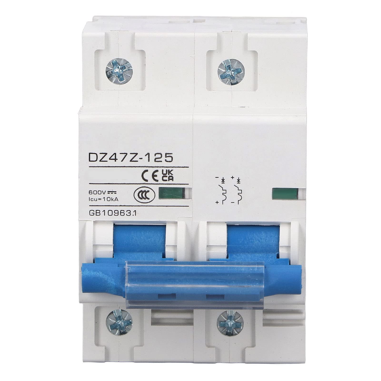 Disjoncteur DC 2P 600V D125 de coupure pour la protection contre courts-circuits