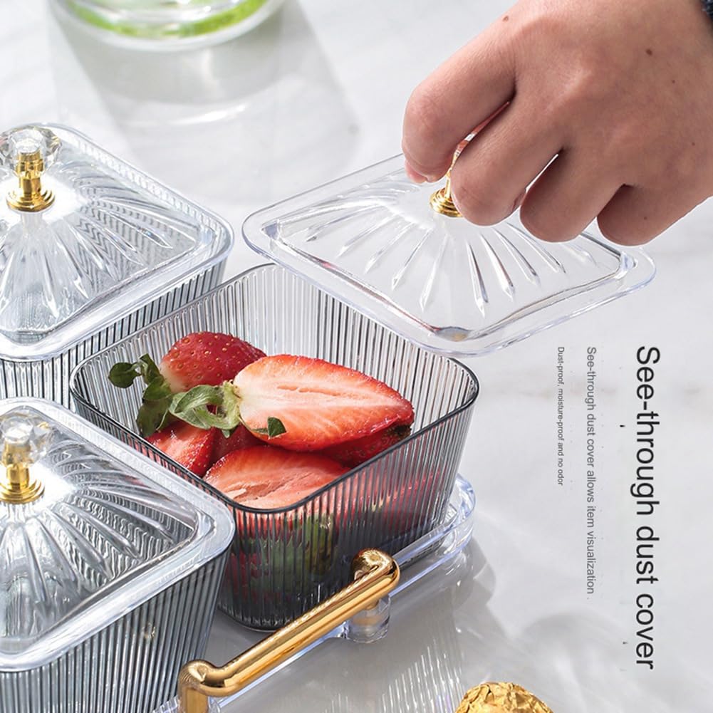 Pter para aperitivos y frutos secos de 6 compartimentos, bandeja versátil con cuencos para fiestas, entretenimiento y aperitivos saludables, ideal para reuniones