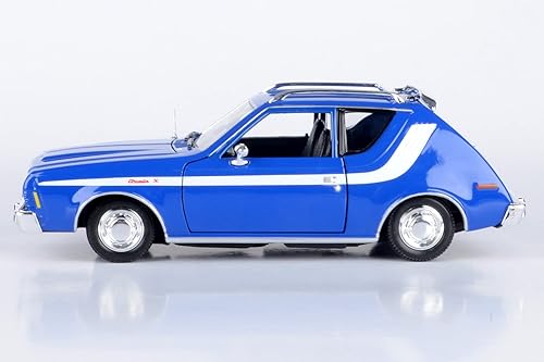 Miniatura 3 de Motormax 1974 AMC Gremlin X 1:24 Modelo fundido a presión Forgotten Classics Series 79045 Azul