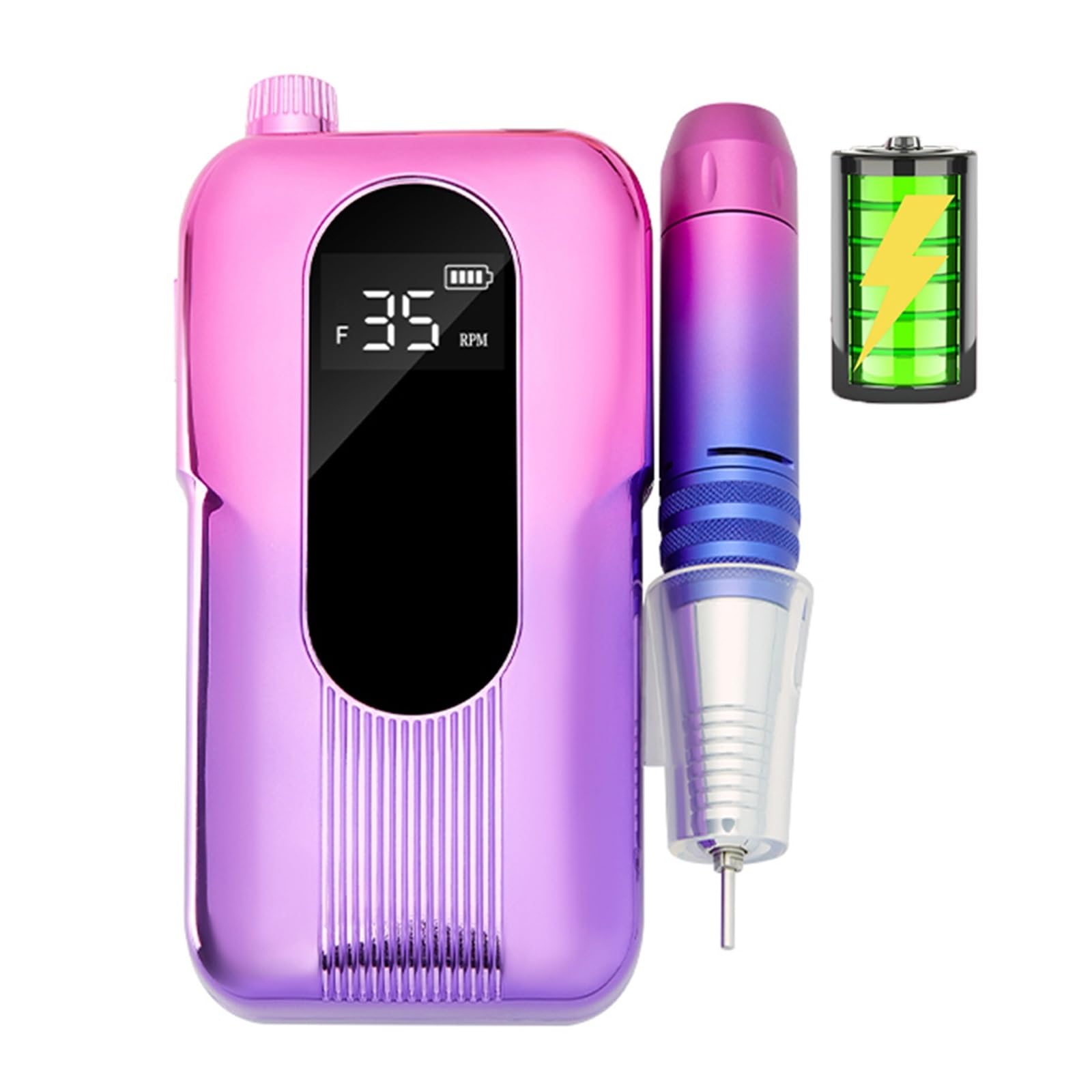 Trapano for Unghie Elettrico Professionale, 35000 RPM Macchina for Lima for Senza Fili Ricaricabile for Manicure in Acrilico che Modella Pedicure , Basse vibrazioni