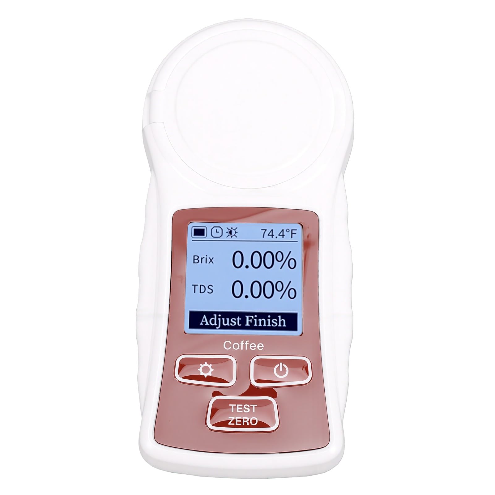 Annadue Refractómetro Digital TDS con Medidor ATC de Brix de café 0-22% ±0,2% Recargable para Extracción de café, Prueba de Triple Parámetro con Compensación Automática de Temperatura, Prisma Sellado