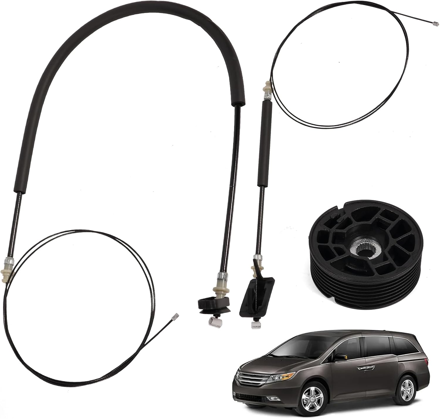 72546TK8A01 Power Sliding Door Cable Kit with Pulley Wheel Fit for 2011-2017 Honda Odyssey 5 Door LX EX EX-L Touring 3.5L V6 SOHC, Left & Right Side 72546-TK8-A01, 72546 TK8 A01(No Motor)